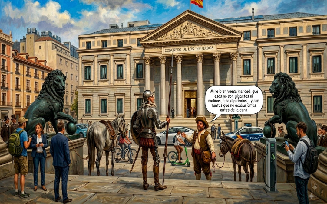 Don Quijote y Sancho en el Congreso